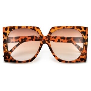 NEW  Oversize Retro Square Fashion Sunglasses Tortoise